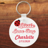 小さなパーソナライズされた愛のバグLadybug キーホルダー (正面)