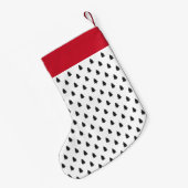 小さなパーソナライズされた木 スモールクリスマスストッキング (裏面 (吊り時))