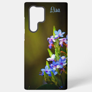 小さなパーソナライズされた青い花サムスンケース SAMSUNG GALAXY S22 ULTRAケース