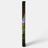 小さなパーソナライズされた青い花サムスンケース SAMSUNG GALAXYケース (左側面)