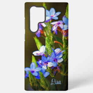 小さなパーソナライズされた青い花サムスンケース SAMSUNG GALAXY S22 ULTRAケース