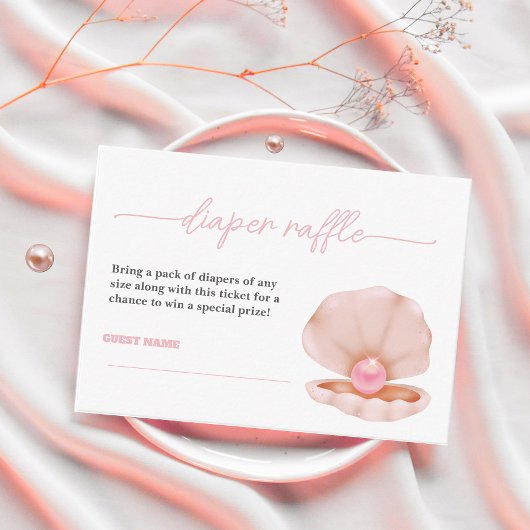 小さなパールがやってくる ピンクおむつくじ エンクロージャーカード