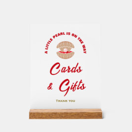 小さなパールちゃんのベビーシャワー カード&ギフト サイン