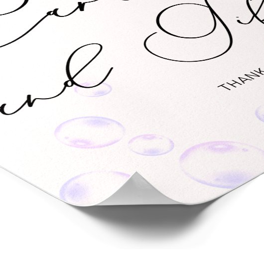 小さなパールカードギフト赤ちゃんシャワー ポスター (角)