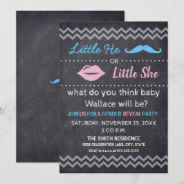 小さなヒゲ 小さな唇 ヒゲと唇 性別発表 招待状