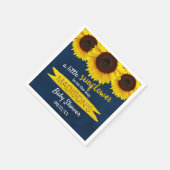 小さなヒマワリが途中だ!赤ちゃんシャワー スタンダードカクテルナプキン (角)