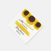 小さなヒマワリが途中だ!赤ちゃんシャワー スタンダードカクテルナプキン (角)