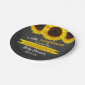 小さなヒマワリが途中だ！赤ちゃんシャワー ペーパープレート (アングル)