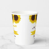 小さなヒマワリが途中だ！赤ちゃんシャワー 紙コップ (右)