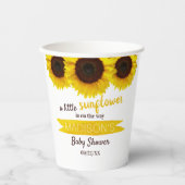 小さなヒマワリが途中だ！赤ちゃんシャワー 紙コップ (正面)