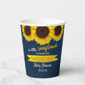 小さなヒマワリが途中だ！赤ちゃんシャワー 紙コップ (裏面)