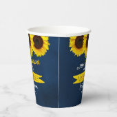 小さなヒマワリが途中だ!赤ちゃんシャワー 紙コップ (右)