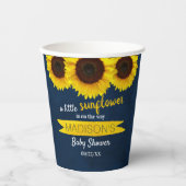 小さなヒマワリが途中だ！赤ちゃんシャワー 紙コップ (正面)