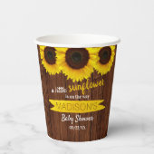 小さなヒマワリが途中だ！赤ちゃんシャワー 紙コップ (裏面)