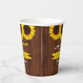 小さなヒマワリが途中だ！赤ちゃんシャワー 紙コップ (右)