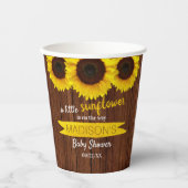 小さなヒマワリが途中だ！赤ちゃんシャワー 紙コップ (正面)