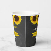 小さなヒマワリが途中だ！赤ちゃんシャワー 紙コップ (右)