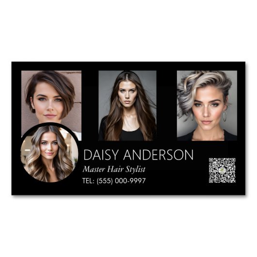 小さなビジネスの家美容師美容師サロン マグネット名刺 (正面)