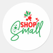 小さなビジネスを応援するホリデーシーズン ラウンドシール (正面)