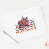 小さなビジネスオーナーからメリークリスマス 長方形シール (封筒)