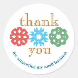 小さなビジネスラベルの休日クリスマス ラウンドシール