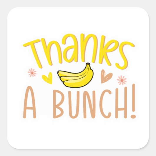 小さなビジネス感謝していの束のシール スクエアシール (正面)