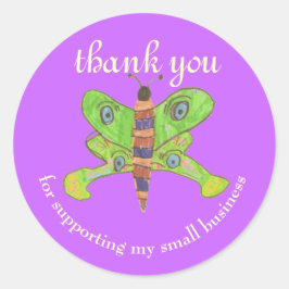 小さなビジネス感謝していラベルのステッカー ラウンドシール