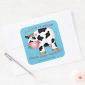 小さなビーガニズムは誰のステッカーも傷つけない スクエアシール (封筒)