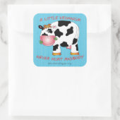 小さなビーガニズムは誰のステッカーも傷つけない スクエアシール (バッグ)