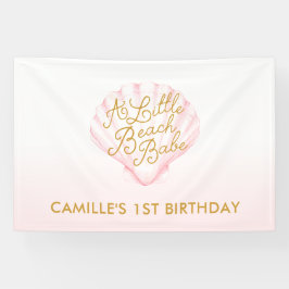 小さなビーチバベガール1st誕生日 横断幕