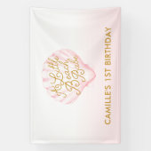 小さなビーチバベガール1st誕生日 横断幕 (縦)