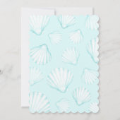 小さなビーチベイブブルーベイビーシャワー 招待状 (裏面)