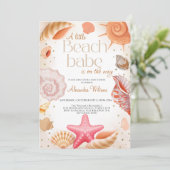 小さなビーチベビーシャワーパーティの招待状 招待状 (スタンド正面)