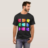 小さなピクセル魚介類、レインボー Tシャツ (正面フル)