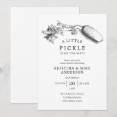 小さなピクルス　男女兼用ベビーシャワー 招待状 (正面/裏面)