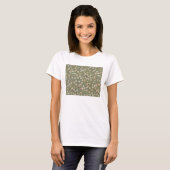 小さなピンクと白の花の壁紙デザイン Tシャツ (正面フル)