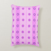 小さなピンクと紫の花模様 アクセントクッション (裏面(縦))