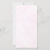 小さなピンクのカボチャの弓が途中にある サンキューカード (裏面)