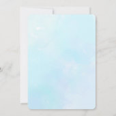 小さなピンクのカボチャの弓が途中にある 招待状 (裏面)