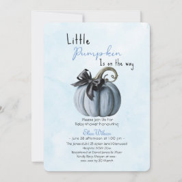 小さなピンクのカボチャの弓が途中にある 招待状