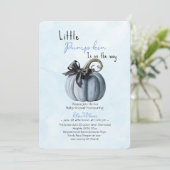 小さなピンクのカボチャの弓が途中2 招待状 (スタンド正面)