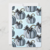 小さなピンクのカボチャの弓が途中2 招待状 (裏面)