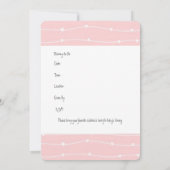 小さなピンクのクマの赤ちゃんシャワー 招待状 (裏面)