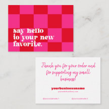 小さなピンクのショッピングを挿入市松模様にした