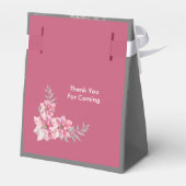 小さなピンクのスノーフレークのピンクポインセチアのお願いボックス フェイバーボックス (裏面サイド)