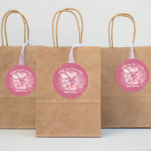 小さなピンクのスノーフレークのピンクポインセテ感謝していィア ラウンドシール