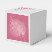 小さなピンクのスノーフレークピンクポインセチア フェイバーボックス (裏面サイド)
