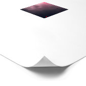 小さなピンクのハート ポスター (角)