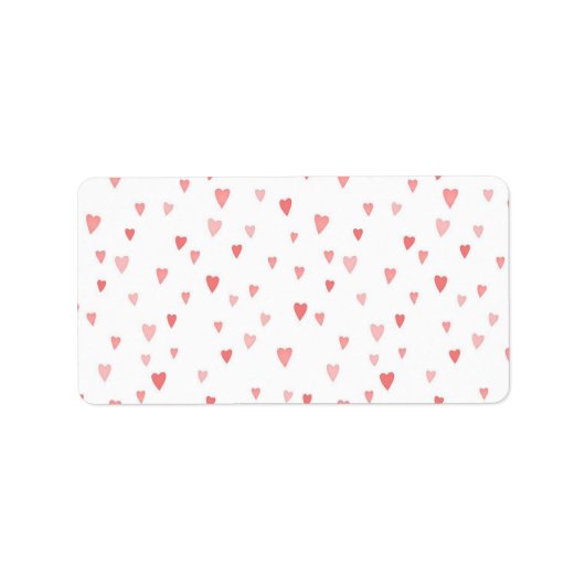 小さなピンクのハート ラベル (正面)