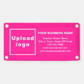 小さなピンクのバナーのビジネスブランド 横断幕 (横)